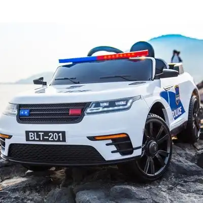 警车儿童电动车四轮可坐人汽车带遥控小孩男女宝宝婴儿童车充电