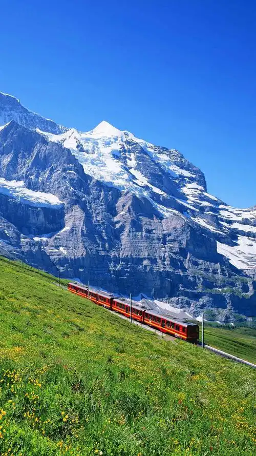瑞士少女峰,风景-手机壁纸