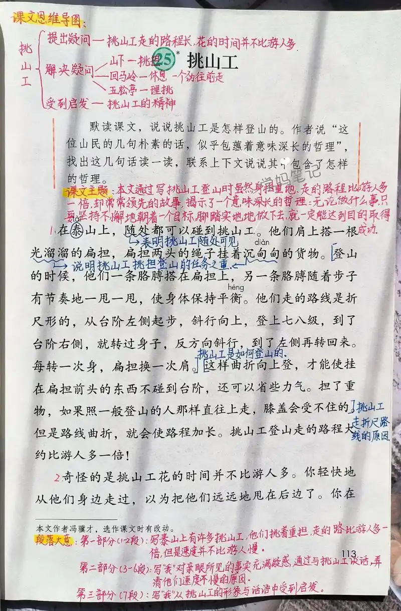 挑山工课文是几年级几册 - 抖音
