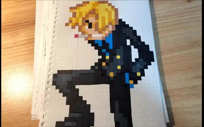 像素画海贼王山治