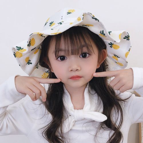 大檐遮阳儿童公主超萌可爱宝宝渔夫女童2-6岁帽子