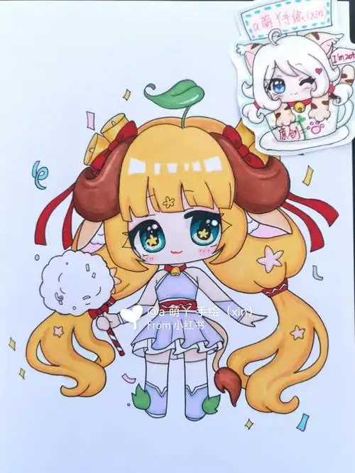 十二星座金牛座女孩原创手绘简笔画画的日常