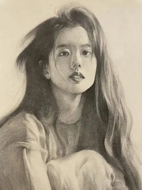 画面上的黑点也是咋弄的.#素描  #金智秀  #blacipink