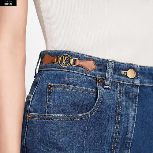 【包邮包税】 lv路易威登 21年秋冬 女士 牛仔裤 jean droit retro en