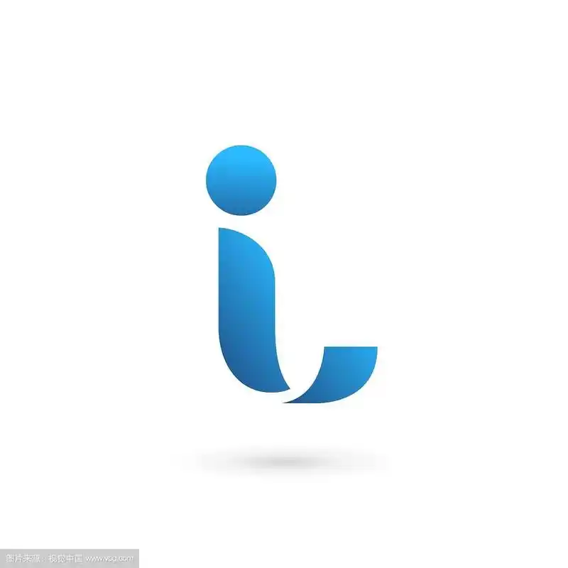 字母i标志图标设计模板元素