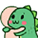 绿色小恐龙表情包大全绿色可爱小恐龙gif表情包