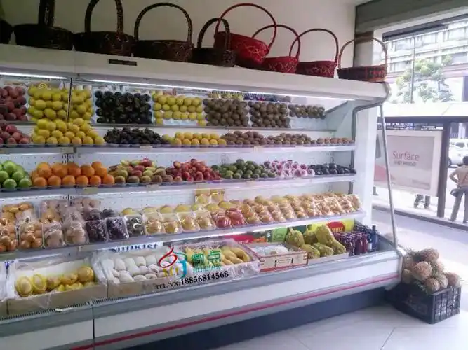 超市水果保鲜柜,商用冷藏展示柜,水果保鲜风幕柜直销