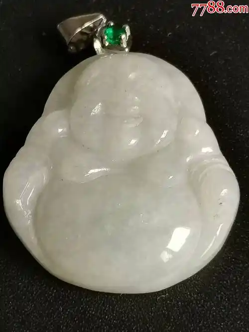 天然缅甸a货翡翠挂件糯种佛公