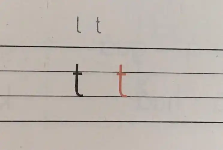 学习t的写法及格式