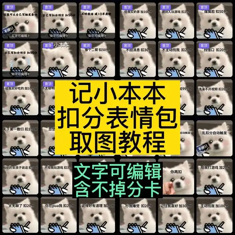 小狗加分扣分表情包取图教程来了.抖音搜「神图君」,输口令12 - 抖音