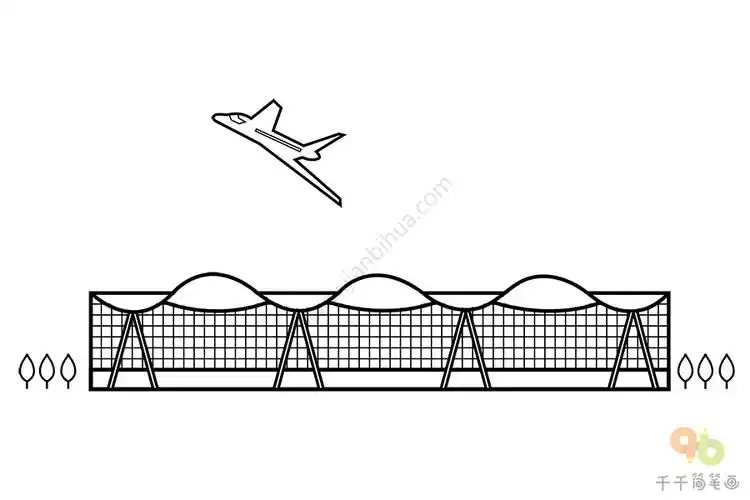 重庆机场简笔画