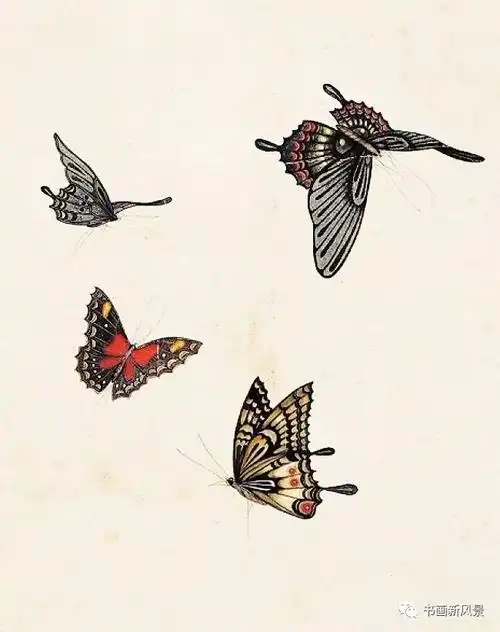国画中的花蝴蝶,美成了百花仙子!_俞致贞