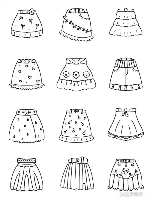 简笔画|可爱的小裙子