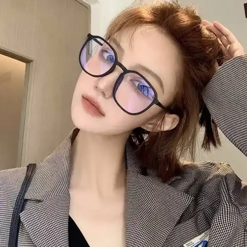 黑框大框近视眼镜女有度数可配素颜神器透明眼镜框网红款大脸显瘦透明