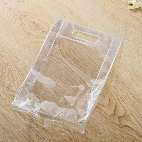 厂家直销透明pvc手提袋 内裤袜子包装袋 pvc塑料礼品袋.