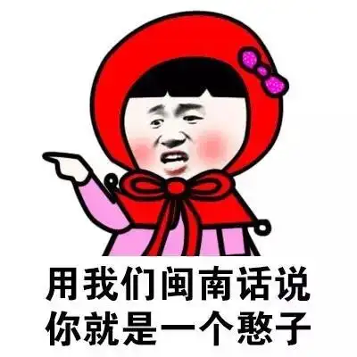 用我们闽南话说 你就是一个憨子