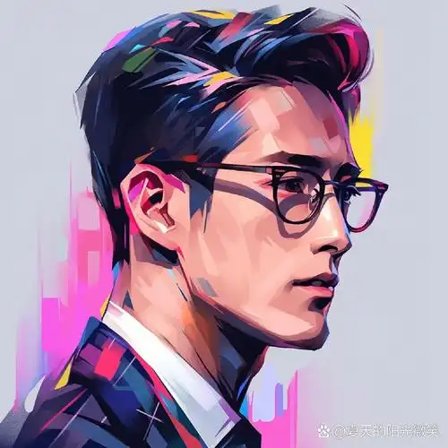 酷酷的眼镜男生头像