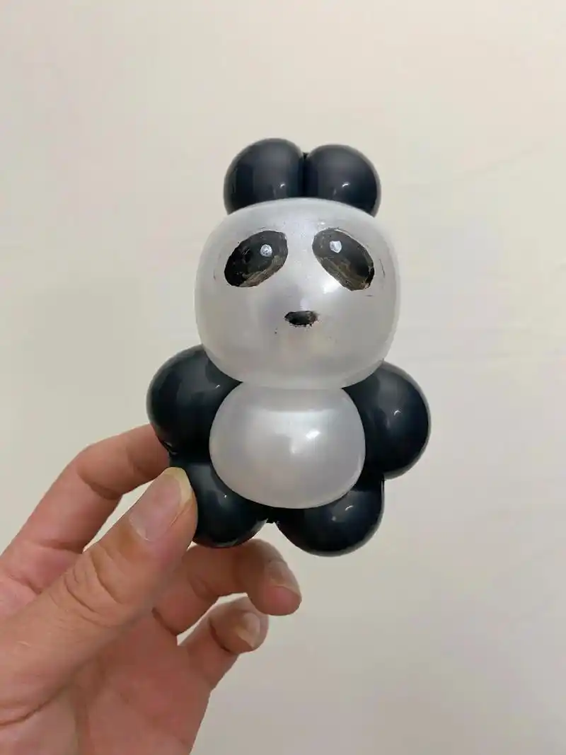 迷你小熊猫气球教程图文.大运会多了一款迷你气球熊 #创作灵感 - 抖音