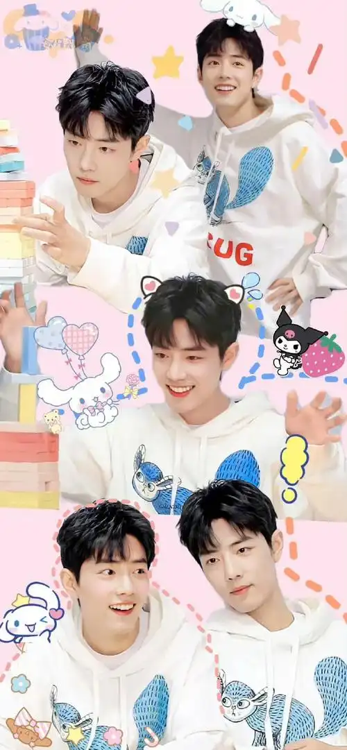 肖战超话#肖战壁纸无水印#又去偷了点拼接壁纸拿来做微信聊天背景图