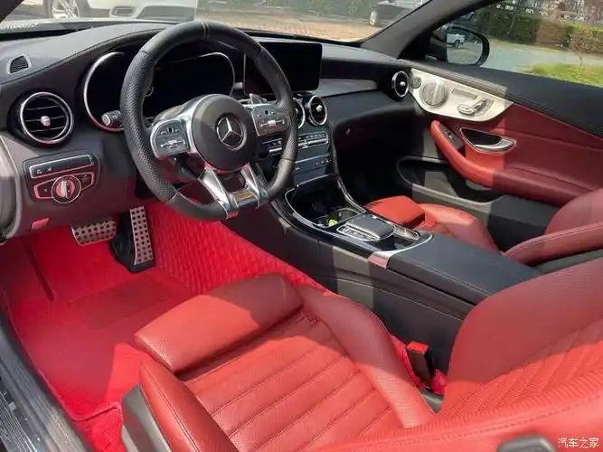 【图】最新购入23年c43轿跑 选配红色真皮内饰 座椅通风 u88_奔驰amg