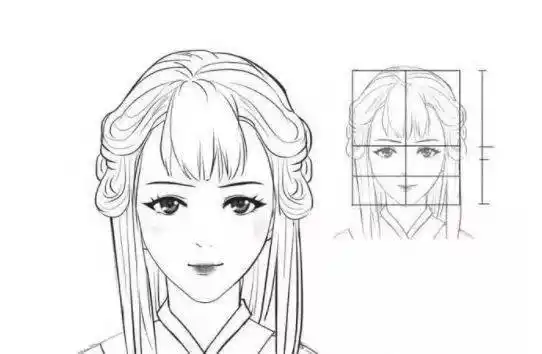 手绘基础古风人物头部画法不了解三庭五眼的看过来