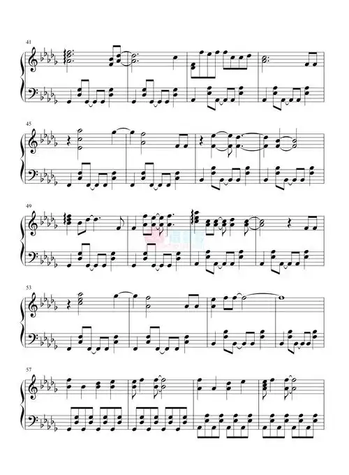 告五人爱人错过钢琴谱