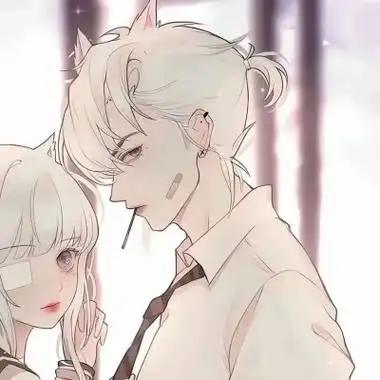 情侣头像超甜接吻两人动漫