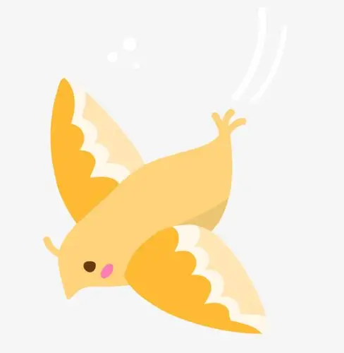 飞翔的小鸟设计矢量图