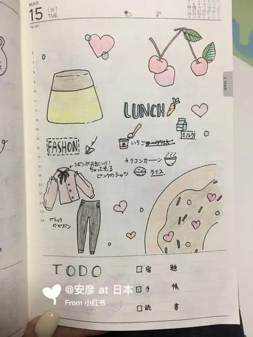 9岁安歆用画画记录生活近日手绘手帐分享