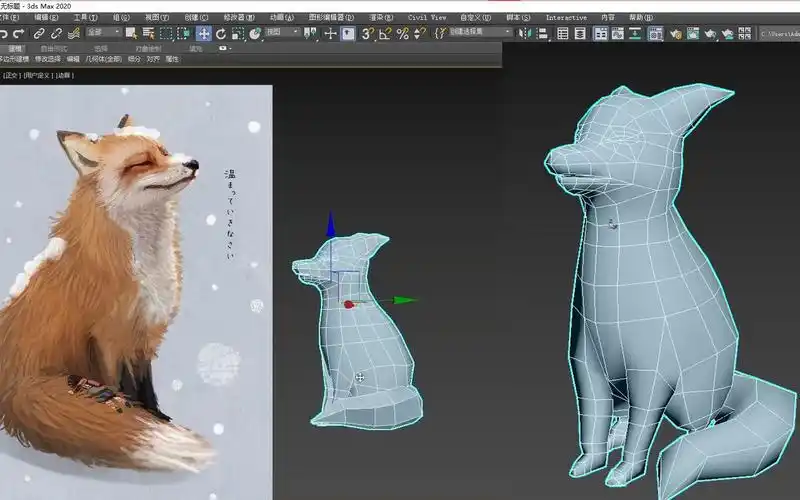 3dmax零基础建模:超完整布线教程-3d小动物模型建模技巧教学_哔哩哔哩