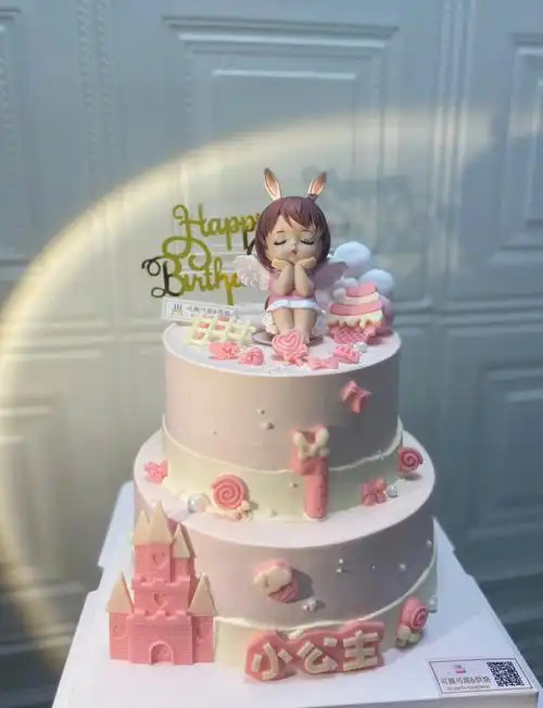 周岁蛋糕小女孩蛋糕