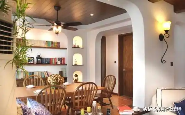 80㎡两室两厅新房木头打造的天花板吊顶谁见过这也太费钱了吧