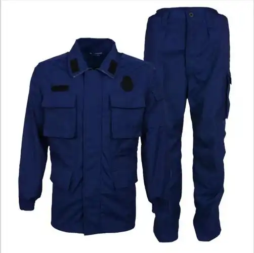 厂家批发新式消作训服蓝色制服作训服火焰兰冬季作训服套装