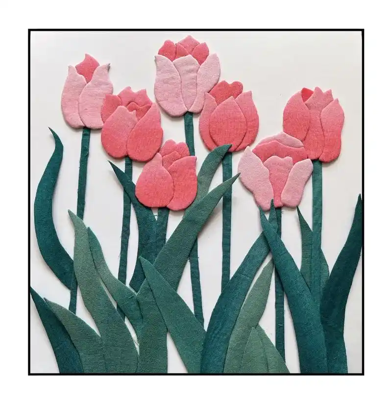 布贴画完成,#艺术来源于生活 #我的手工作品 #成品展示 - 抖音