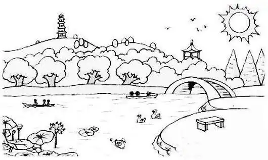 风景的画法简笔画