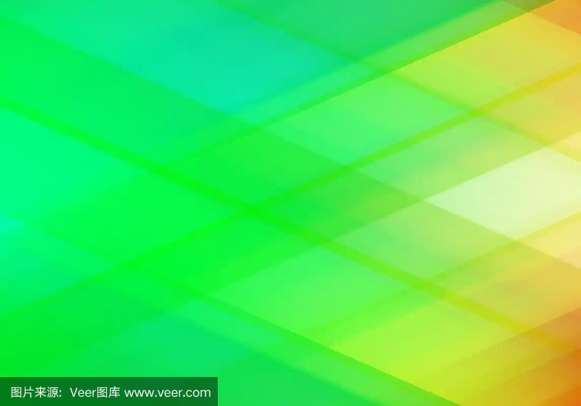 明亮的渐变背景色,在绿色和橙色的色调.