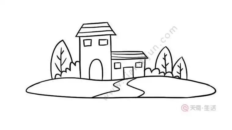 简笔画我去的地方