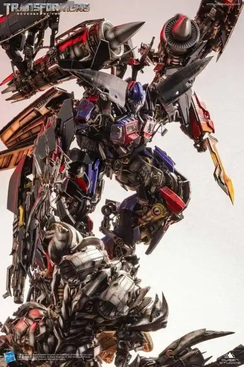 queen studios《变形金刚:复仇之战》天火擎天柱大战威震天 场景雕像