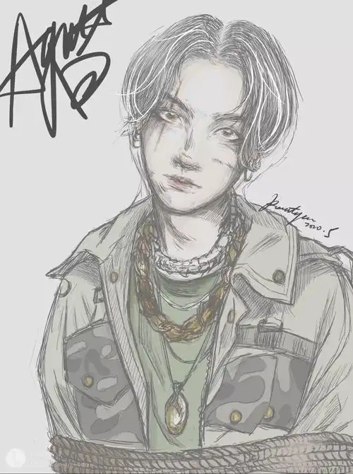 闵玧其手绘,搜图不易,留图请点赞,专辑内所有图片均有才阿米所绘,我