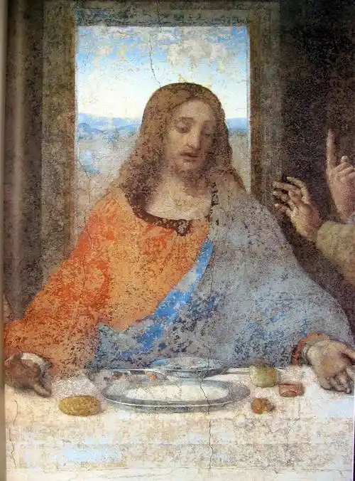 达芬奇最著名的壁画  最后的晚餐> 高清晰观赏