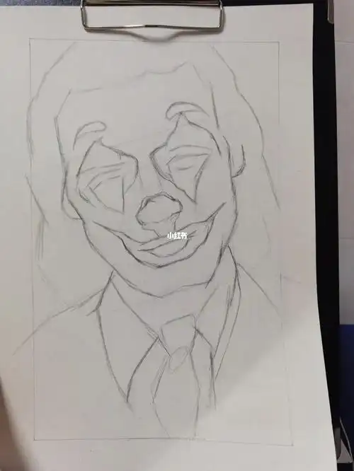 水溶性彩铅画小丑