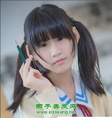 简单中学生韩式时尚发型扎法(2)_学生发型_西子美发网