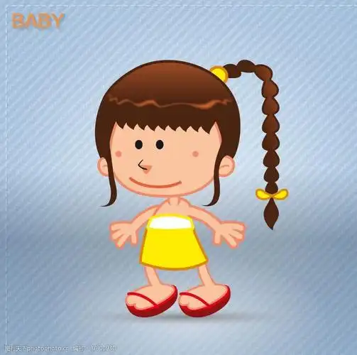 卡通小女孩图片