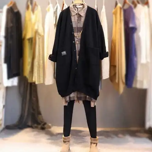 女装胖mm春秋新款外套宽松休闲百搭文艺卫衣上衣韩版显瘦开衫大码