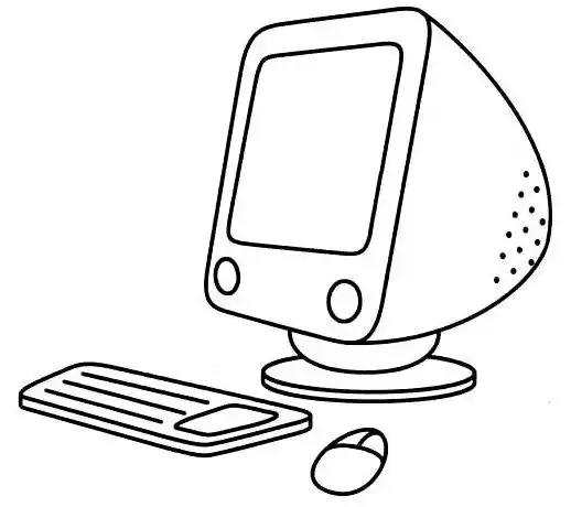 台式电脑的简笔画图片大全