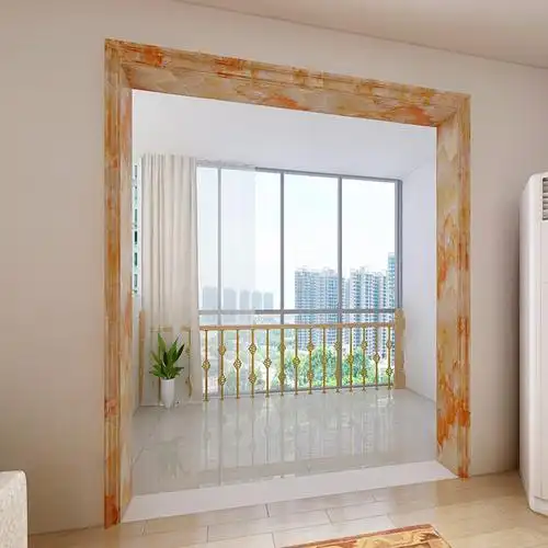 石塑门套线条仿大理石客厅垭口门洞窗框包边框条定制门保护套自粘 单