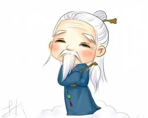 古装老人简笔画