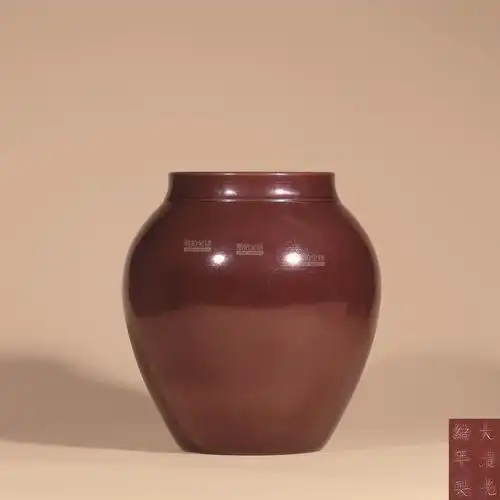 清光绪 酱釉大罐