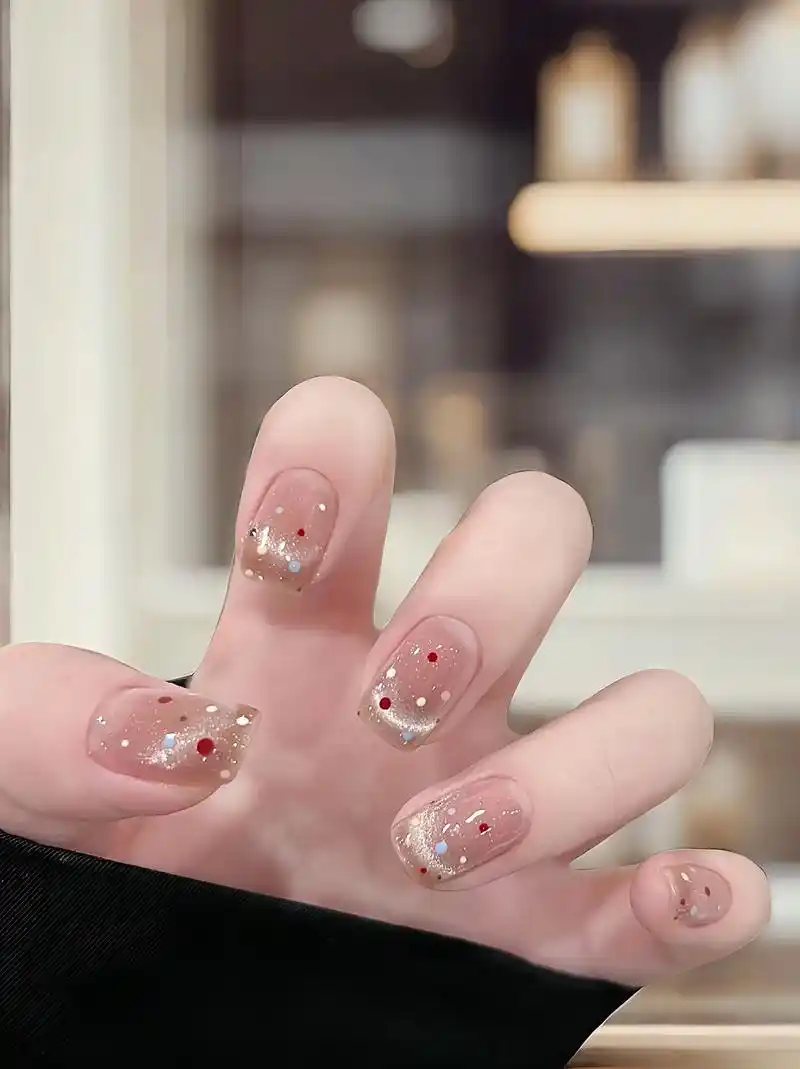 太温柔啦929598高级感轻奢猫眼短款美甲ins风小清新甜酷穿戴甲.