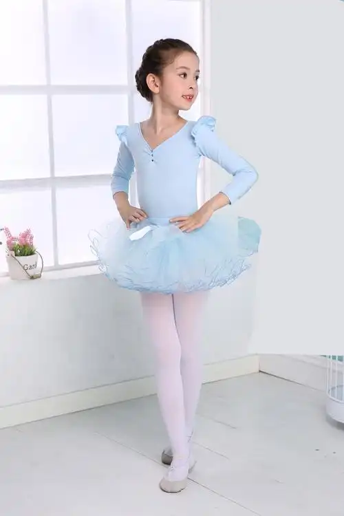儿童芭蕾舞裙女童舞蹈服练功服女孩中国舞幼儿跳舞服装分体衣服夏
